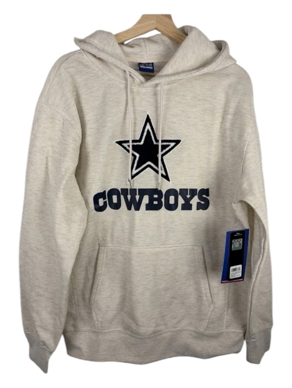 Cowboys Ultra Game Men's Cream  Pullover Hoodie With Logo New Size L